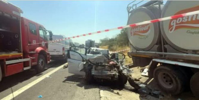 მასშტაბური ავარია – შემთხვევას მსუბუქ ავტომობილში მყოფი ყველა ადამიანი ემსხვერპლა (ვიდეო)