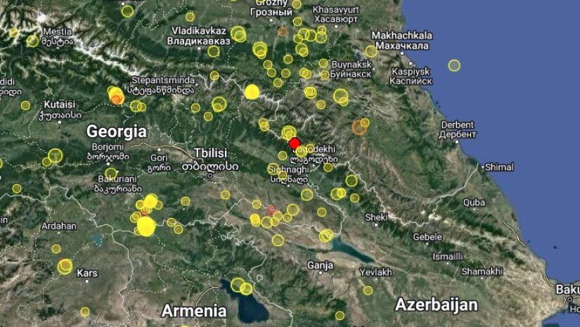 საქართველოში მიწისძვრა მოხდა